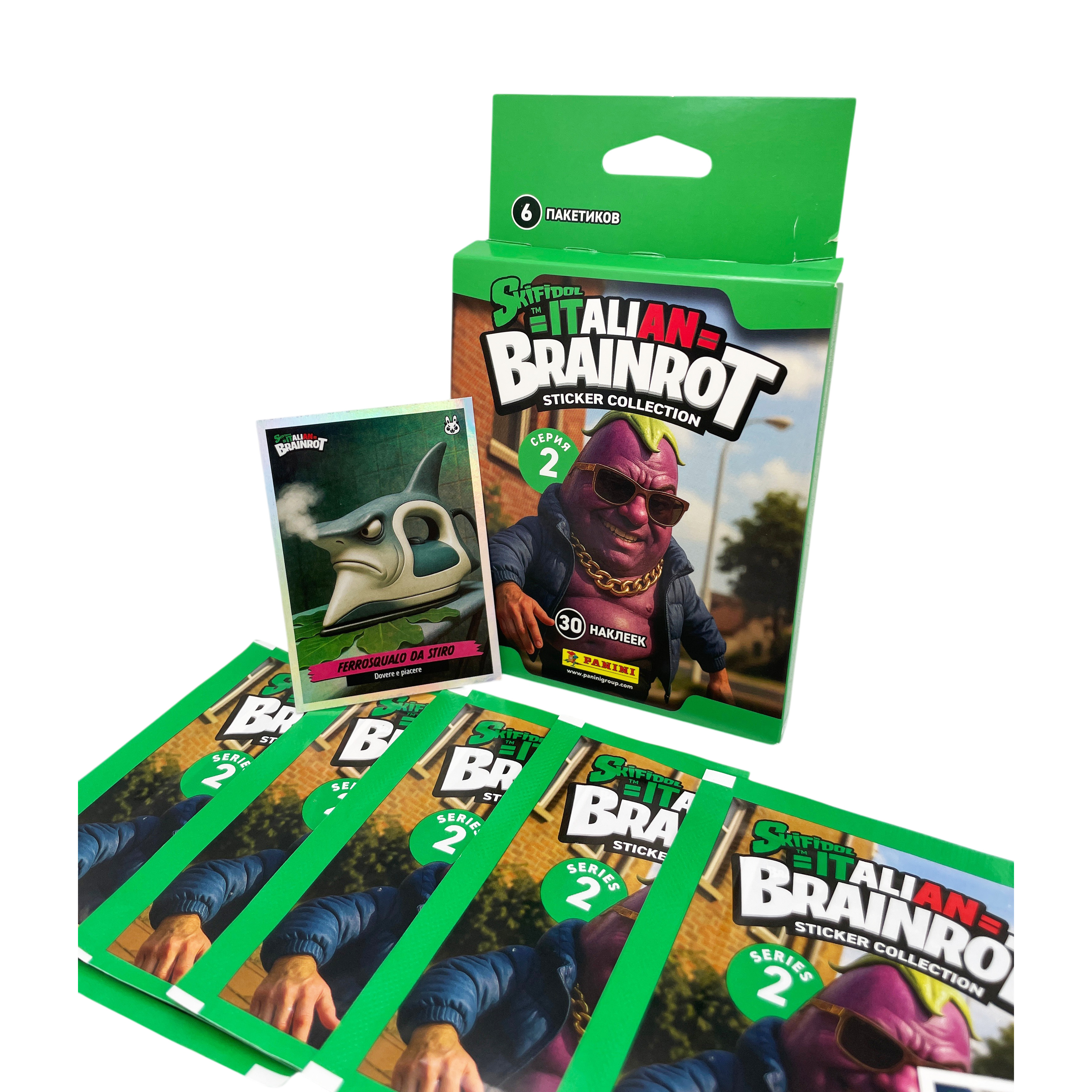 Наклейки Panini Skifidol Brainrot Italy 2026 12 шт. - фото 5
