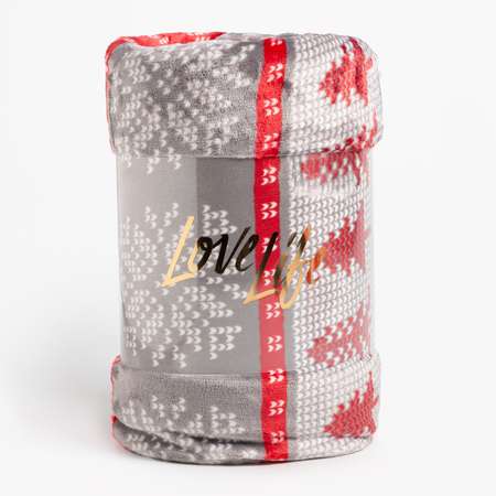 Плед LoveLife Новогодний узор 200х220 см