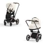 Коляска 2в1 Cybex Priam IV Rosegold белый