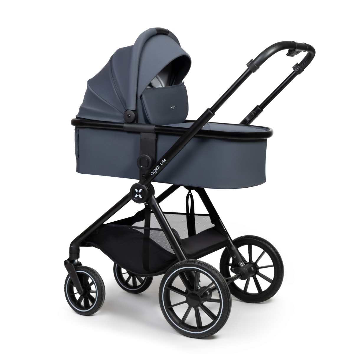 Коляска 2в1 agex Life grey серый - фото 1