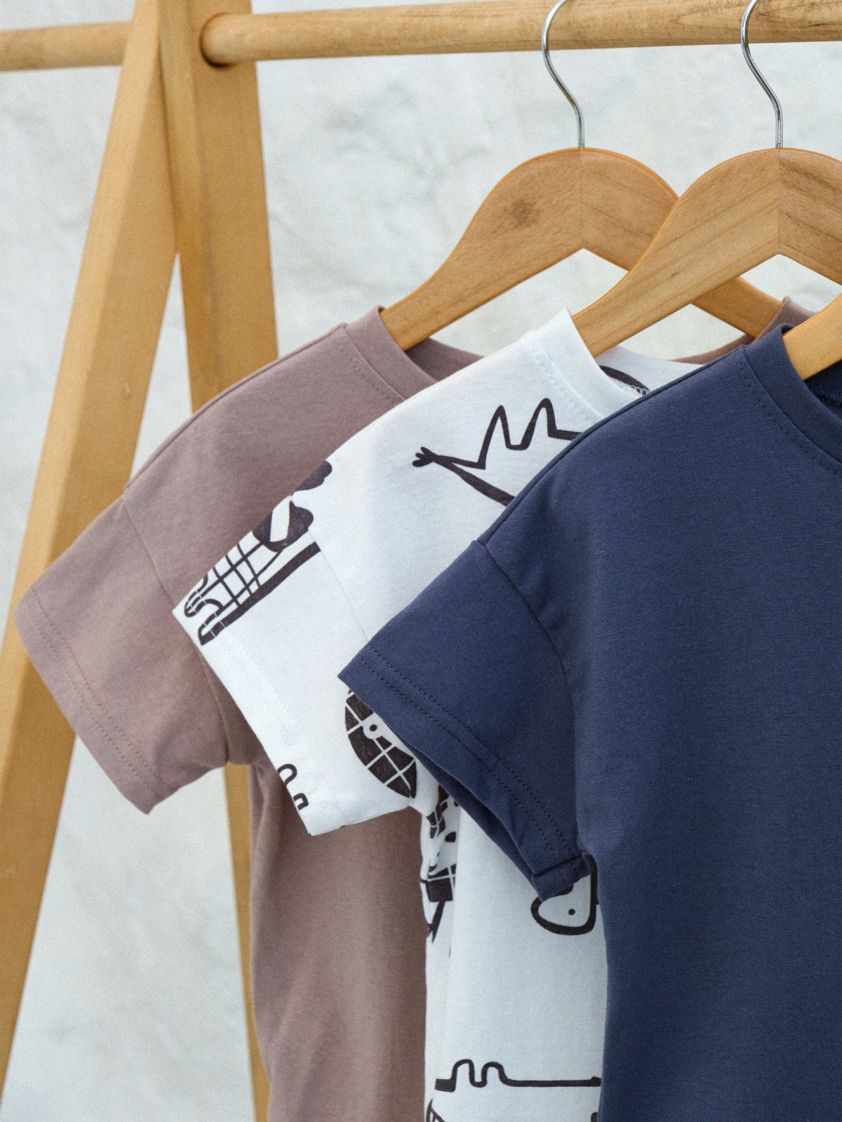 Футболка 3 шт Jelly Whale S23T01-3-Anim-Gr-Brwn - фото 2