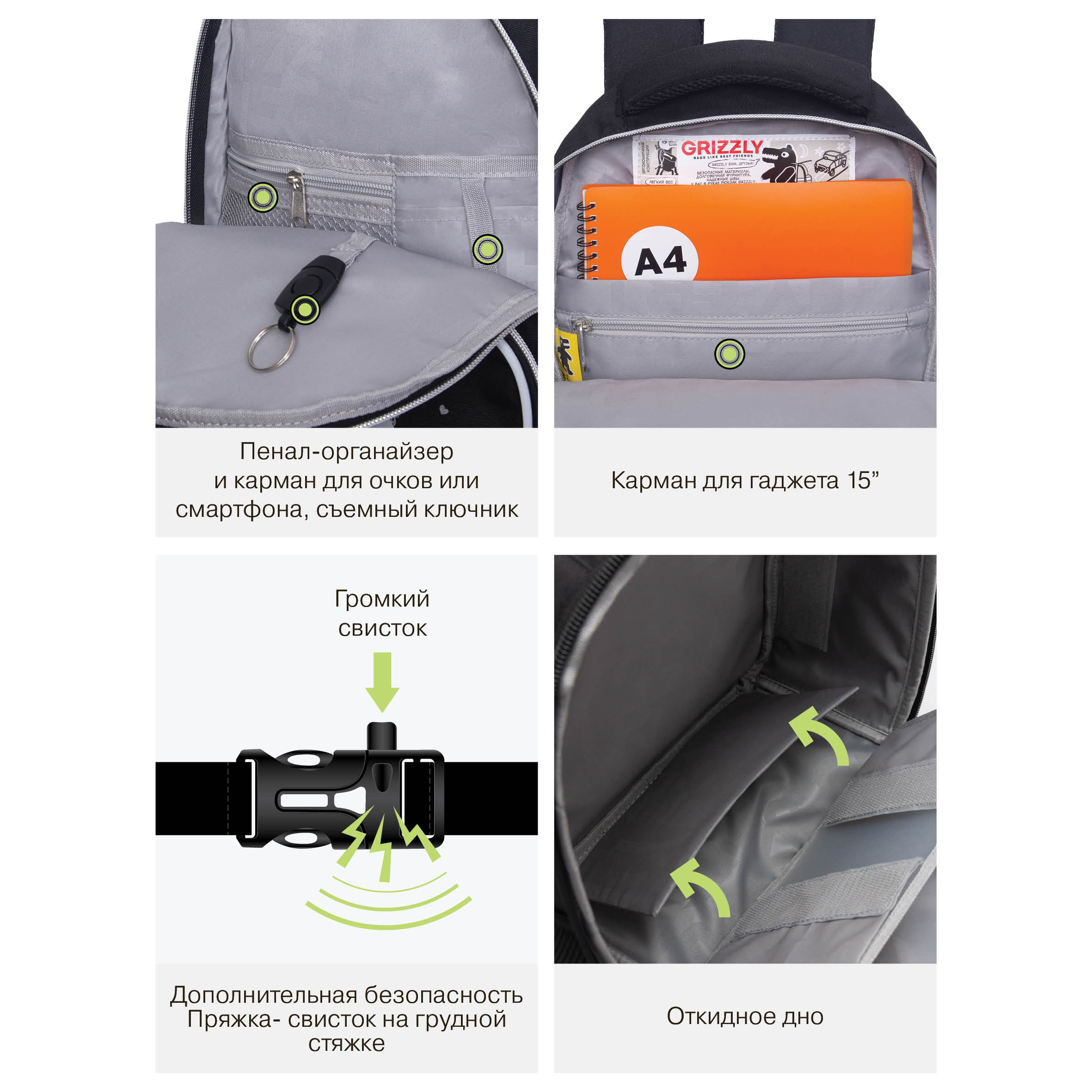 Рюкзак Grizzly для девочки - фото 11