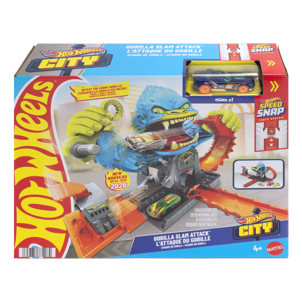 Трек Hot Wheels City Атака гориллы JHL92 - фото 5