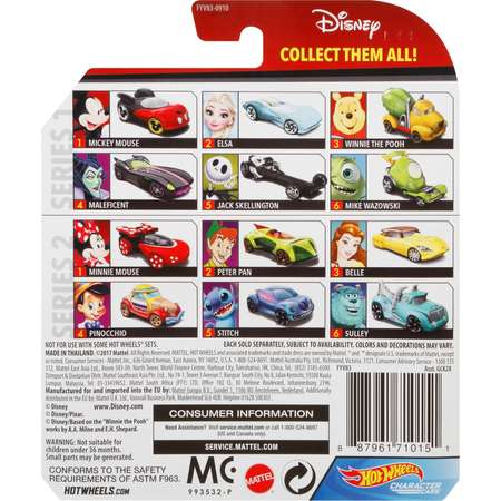 Автомобиль Hot Wheels Character cars Бэлль
