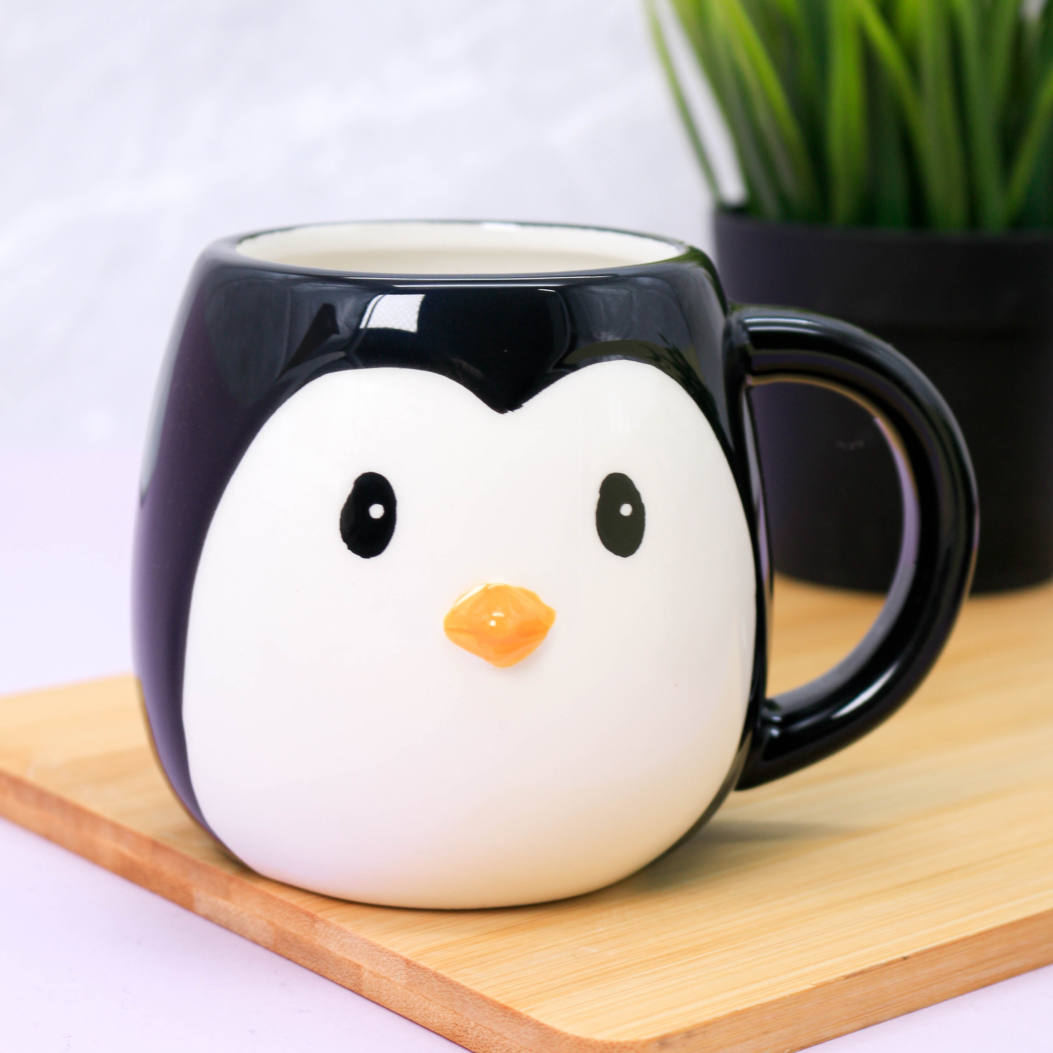 Кружка керамическая iLikeGift Penguin black - фото 1