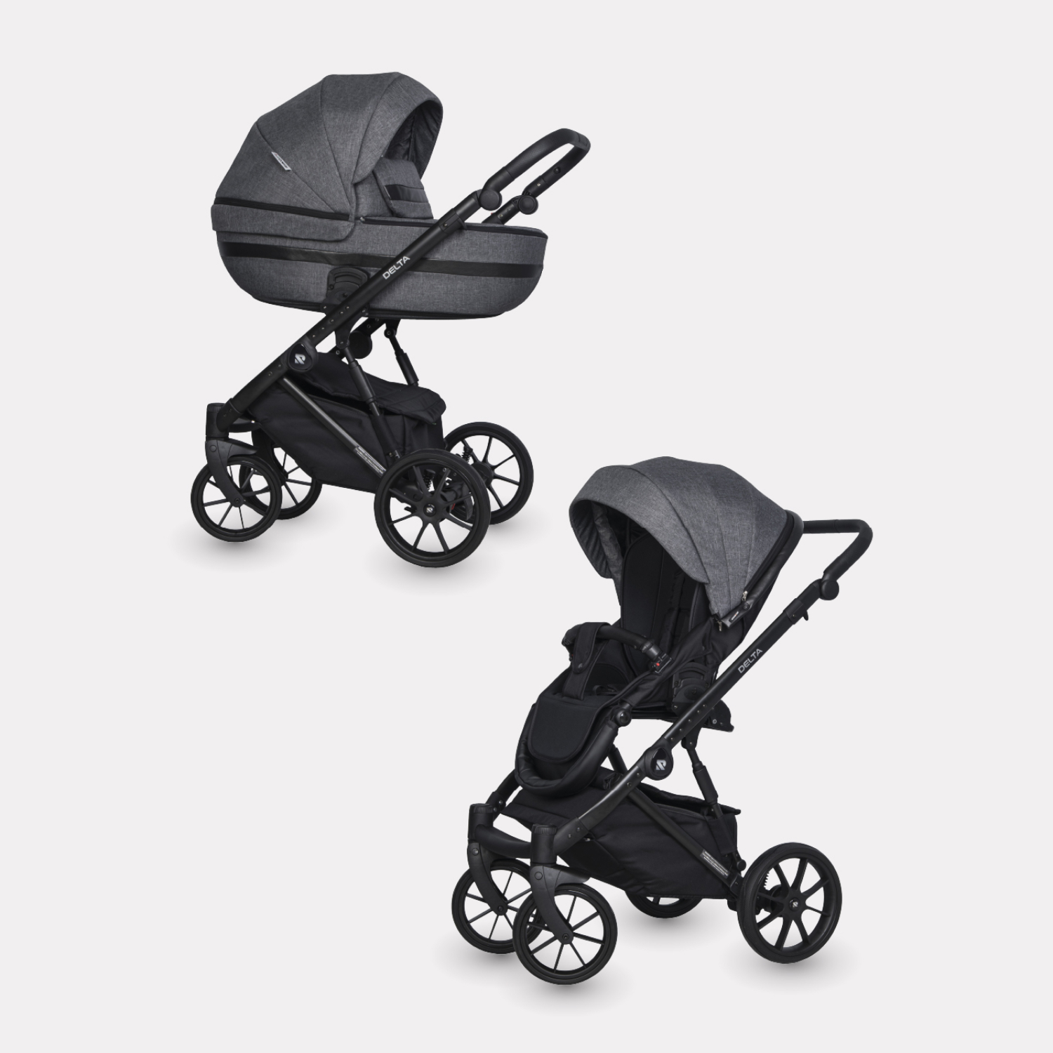 Коляска 2в1 Riko Basic Delta Carbon - фото 1