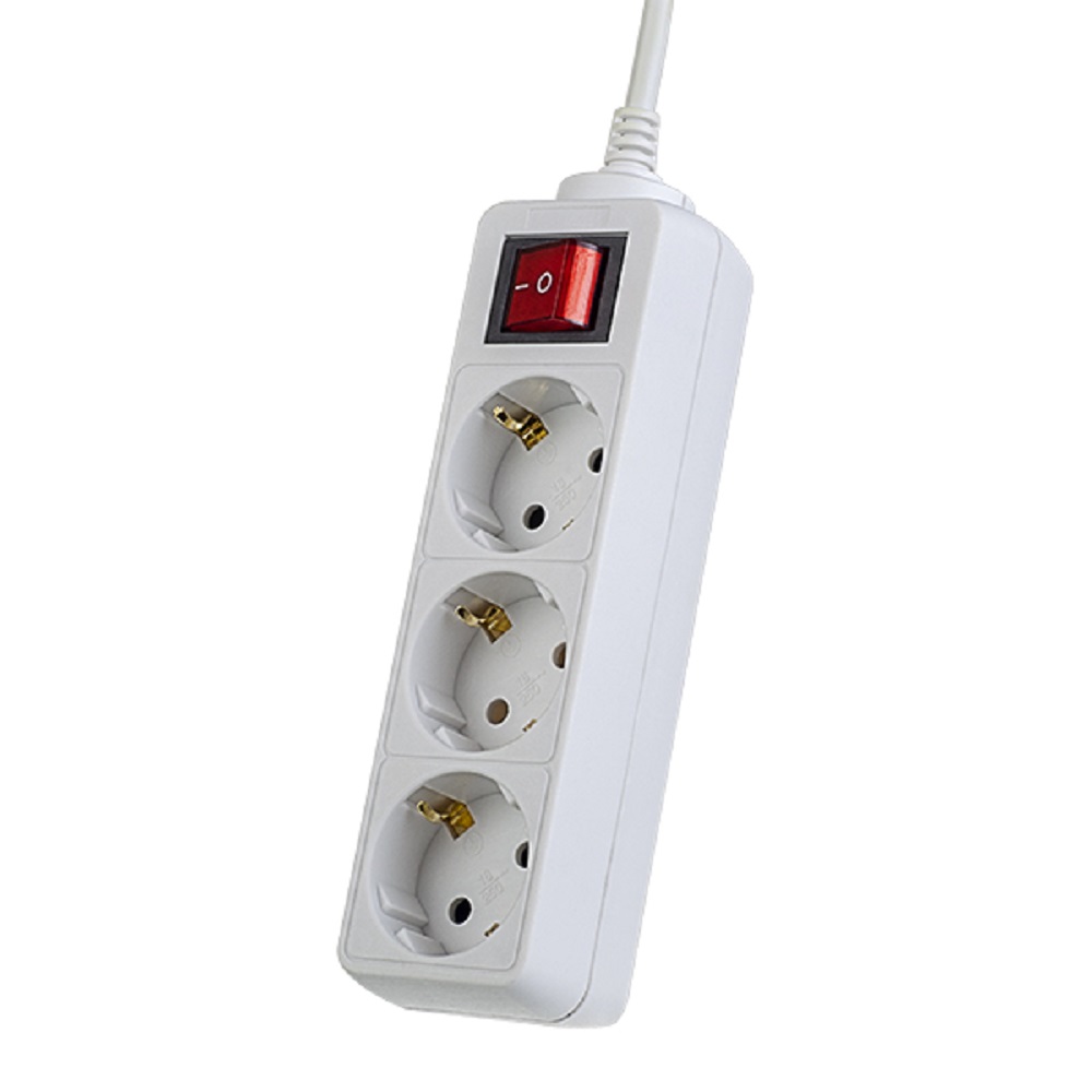 Сетевой удлинитель Perfeo POWERMATE 5.0 м 3 розетки белый - фото 1