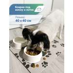 Коврик под миску VILINA для собак и кошек 40х40 см. серый