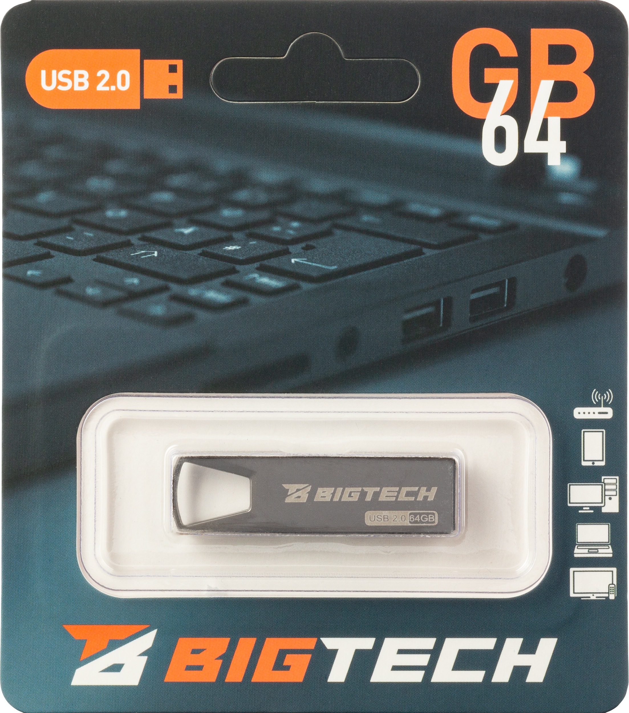 Флеш-память BigTech UFD016, USB2.0, 64GB - фото 7