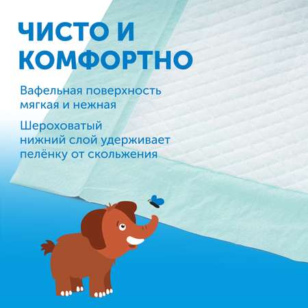 Пелёнки одноразовые ВкусВилл 60х60 см 30 шт.