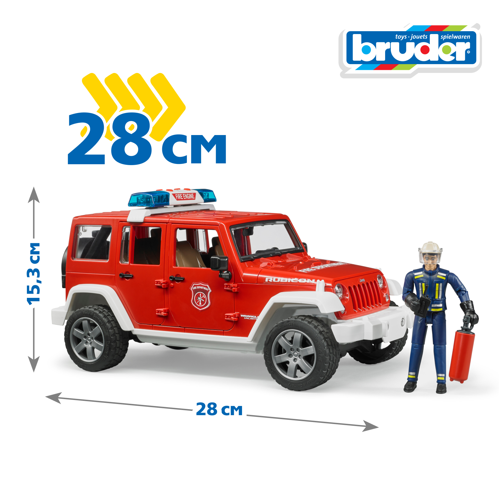 Внедорожник Bruder Jeep Wrangler Unlimited Rubicon 1:16 02-528 - фото 6