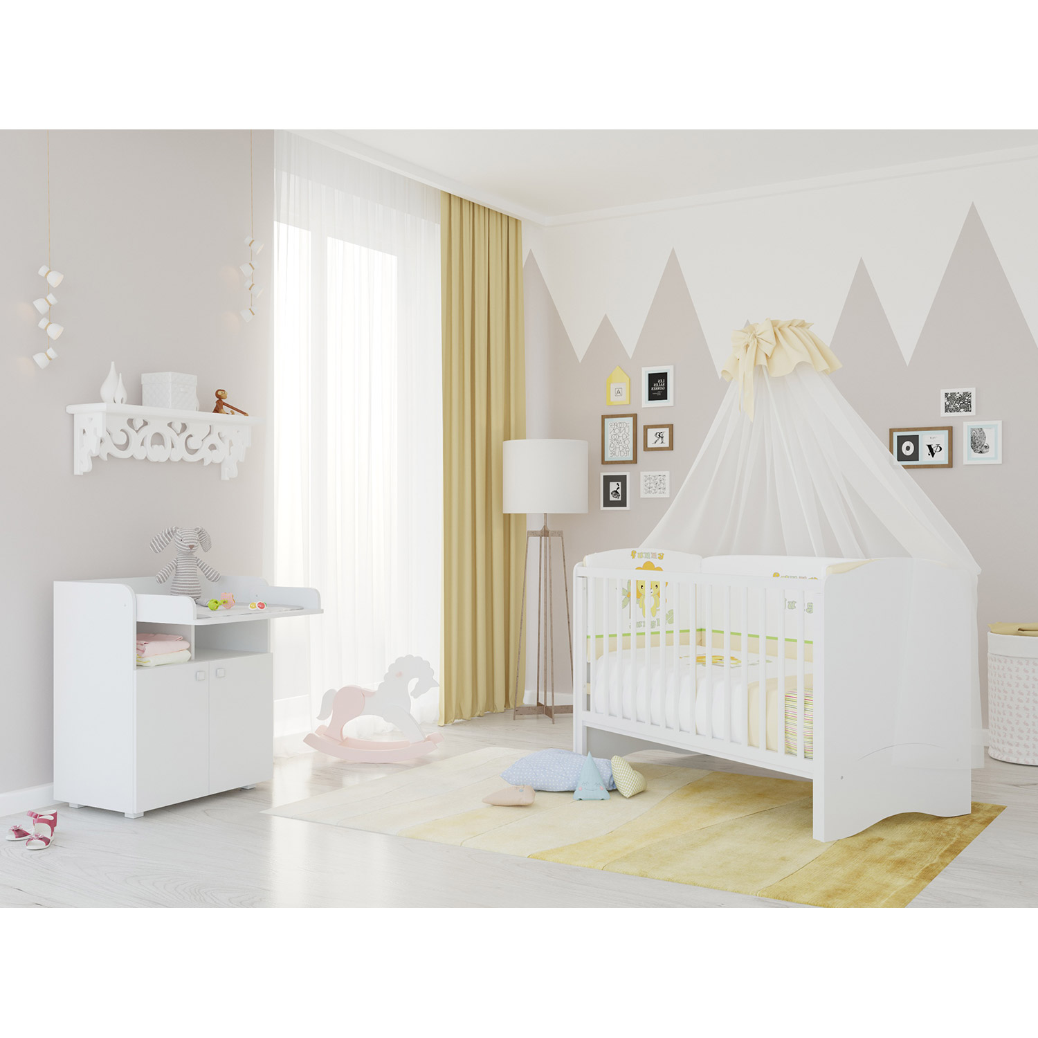 Комод Polini kids Simple 1270 Белый - фото 6