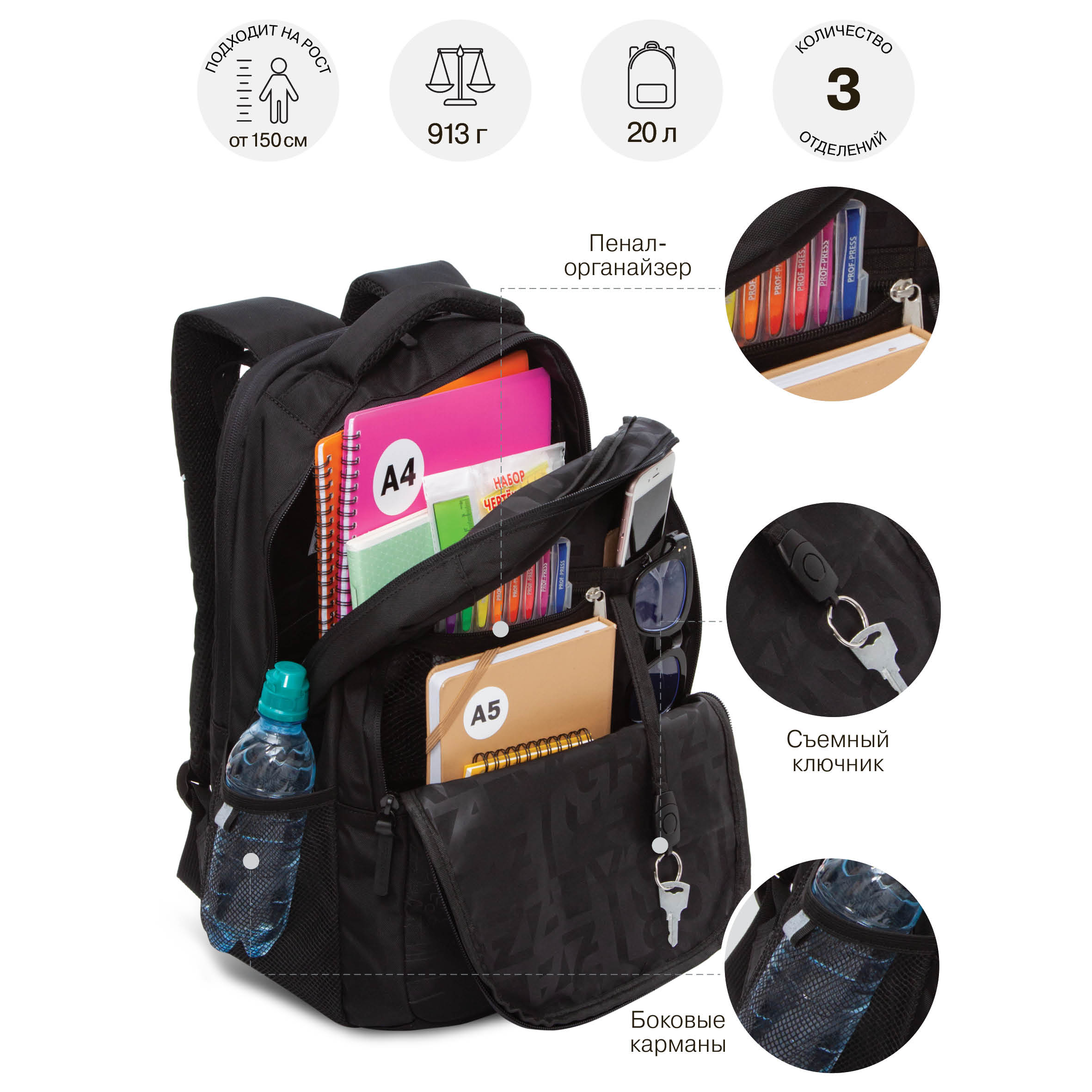 Рюкзак Grizzly для мальчика - фото 8