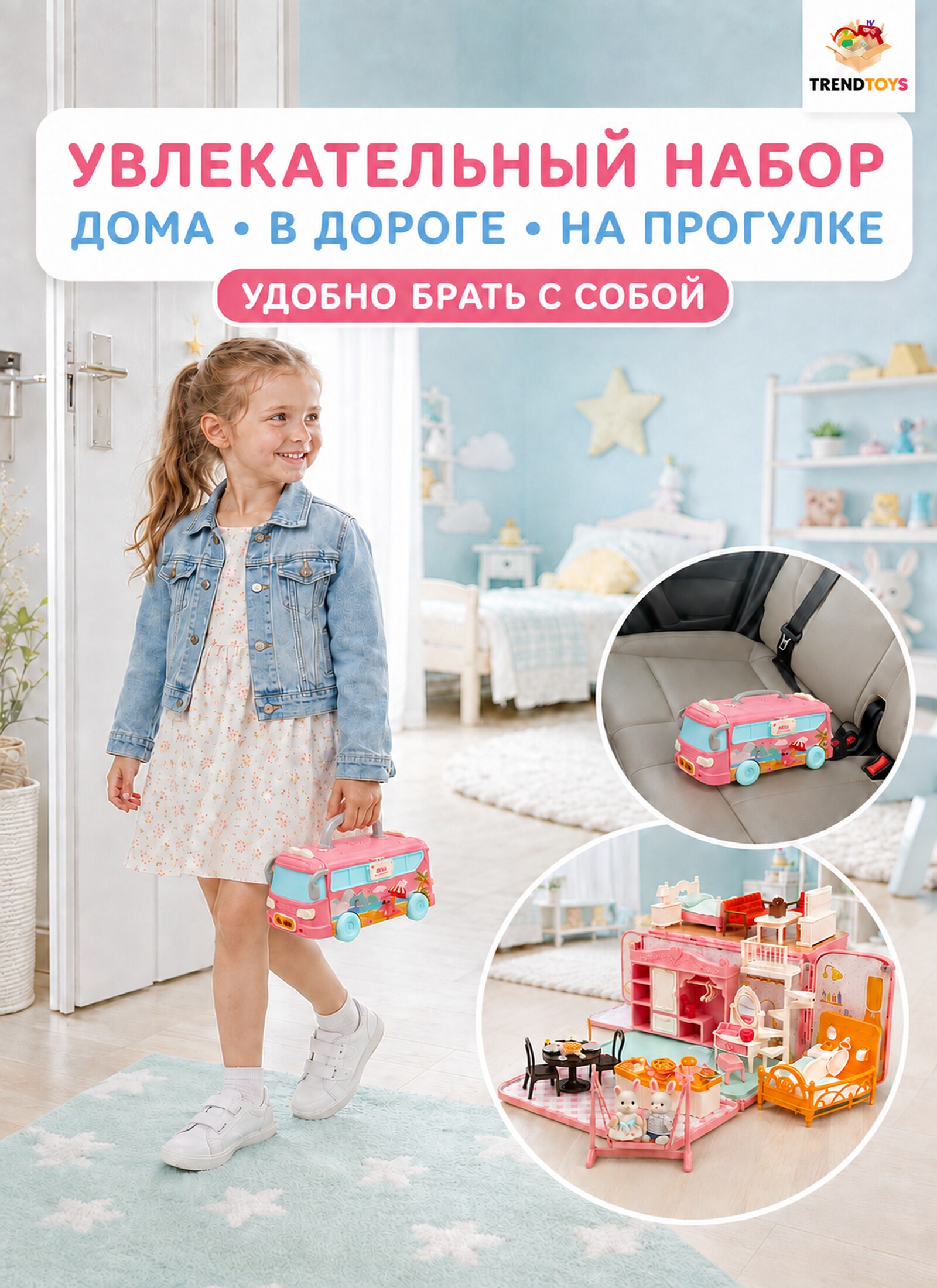 Домик для кукол TrendToys с мебелью LDG165 - фото 8