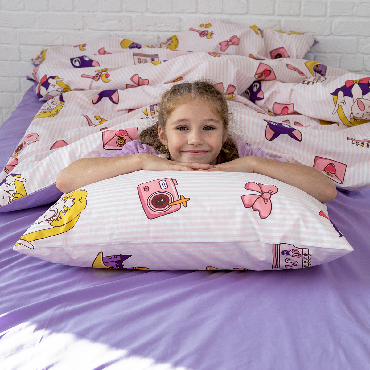 Комплект постельного белья BRAVO kids dreams 1.5-спальный Аниме простыня на резинке 90х200 - фото 10