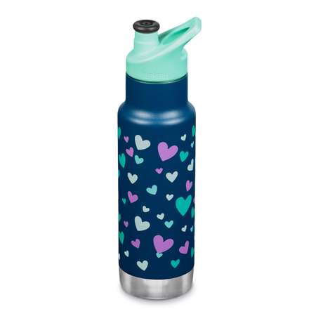 Детская термобутылка Klean Kanteen Insulated Kid Classic Narrow 12oz Navy Hearts 355 мл