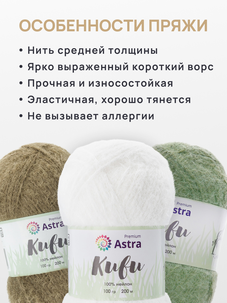 Пряжа для вязания Astra Premium 100г 200м 3шт - фото 3