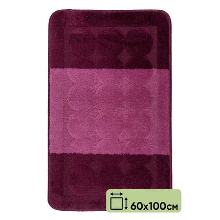Коврик для ванной и туалета Confetti 60х100 см противоскользящий aubergine