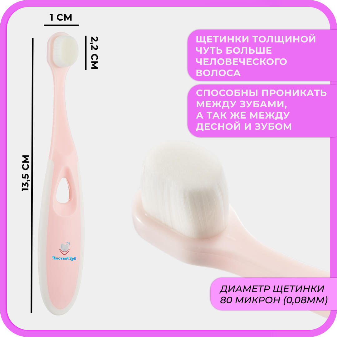 Зубная щетка классическая Чистый Зуб от 0 лет 1 шт. - фото 5