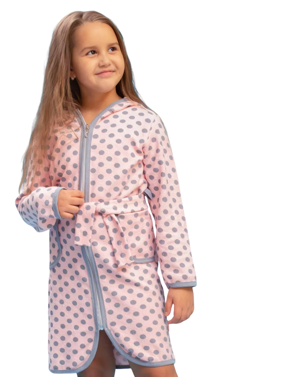 Халат TOTEMFOX 831М5F/горох на розовом - фото 2