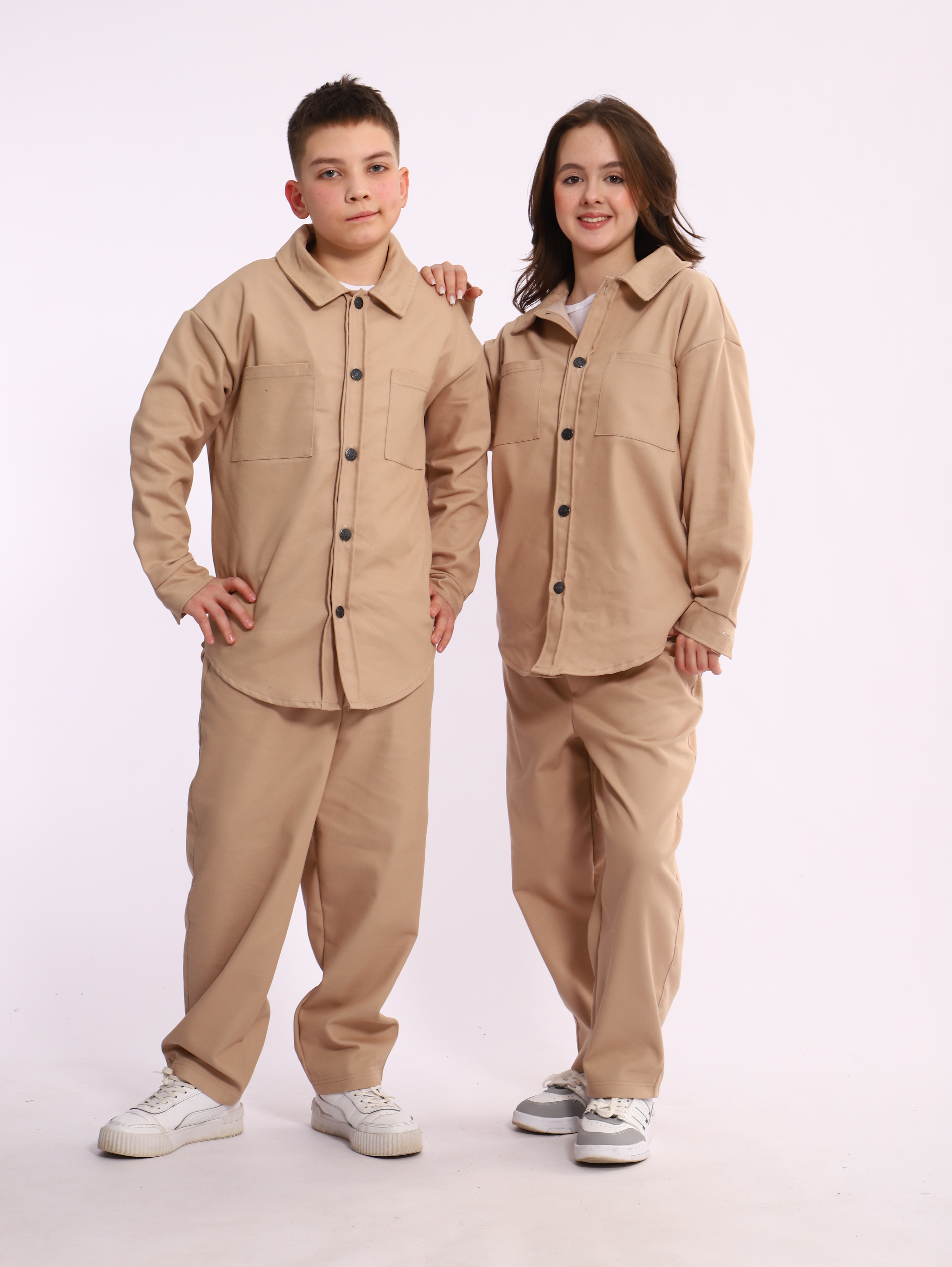 Костюм ЛАДОШКИ Комплект Деним бежевый - фото 5