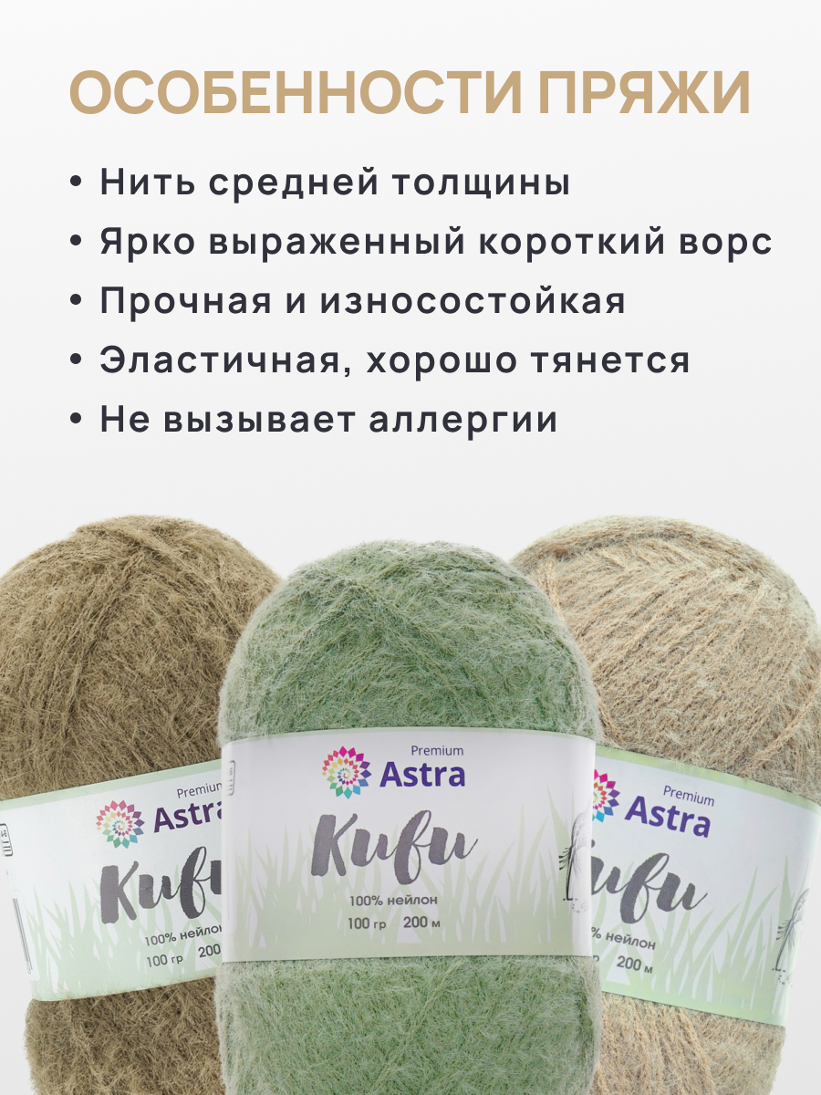Пряжа для вязания Astra Premium 100г 200м 3шт - фото 3