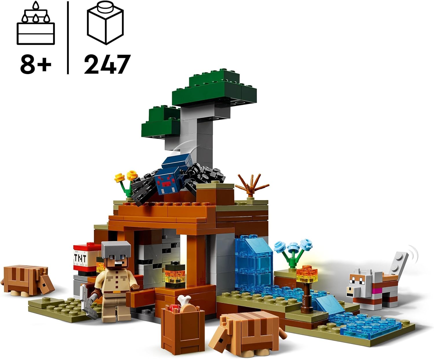 Конструктор LEGO Minecraft Экспедиция рудник Броненосец 247 дет. - фото 5