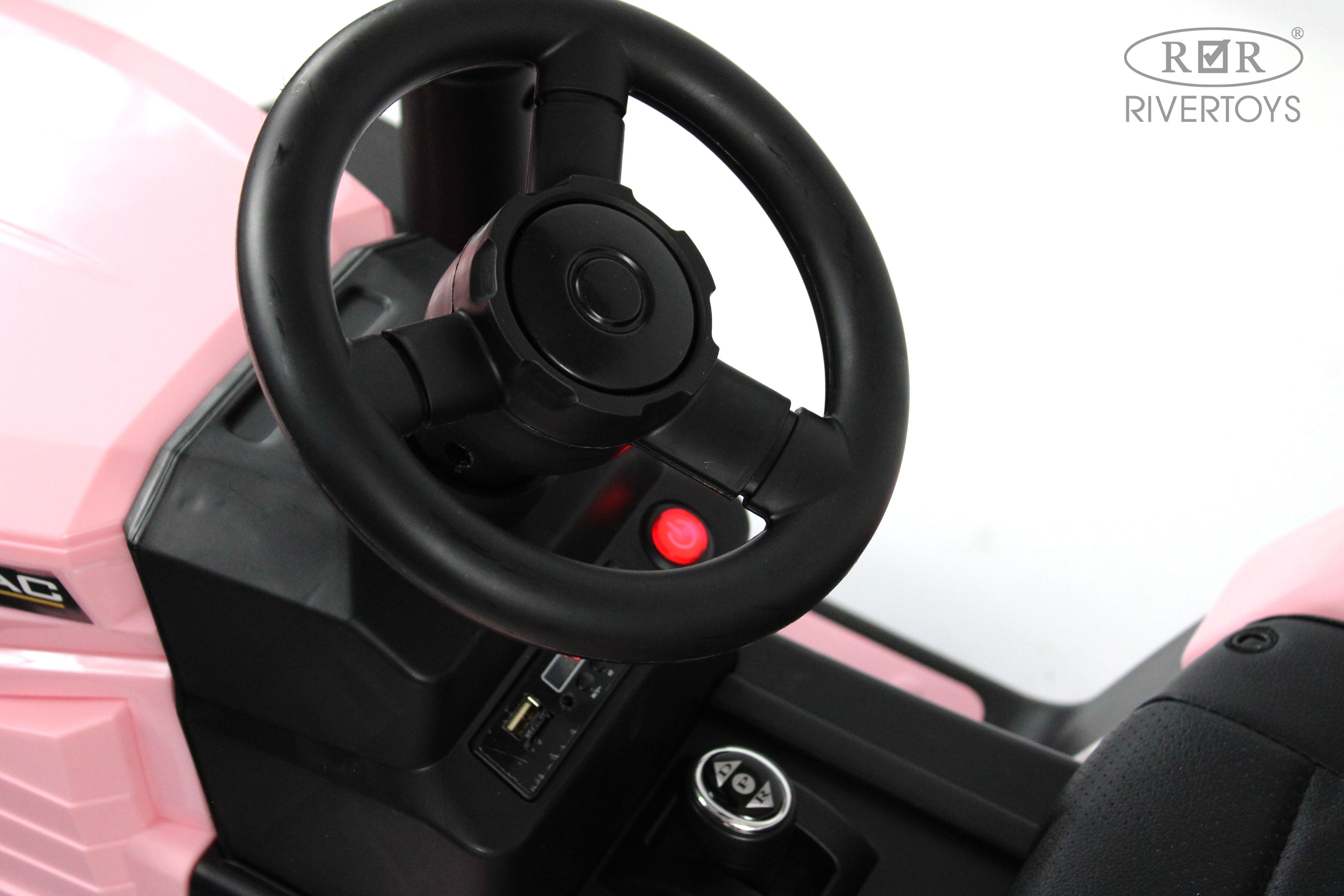 Электромобиль RIVERTOYS O555OO-PINK С пультом ДУ - фото 9