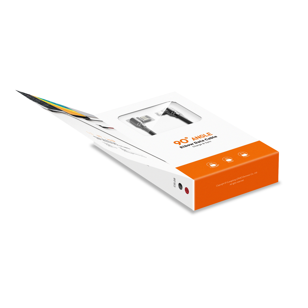 Кабель USB-MicroUSB LDNIO LS422 2м / 2.4 А / медь: 86 жил / угловой коннектор/ нейлоновая оплетка / красный - фото 3