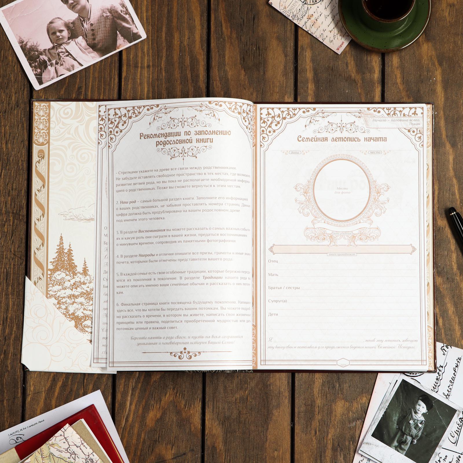 Родословная книга Sima-Land «Семейная летопись» 100 страниц 22 х 31 см - фото 5