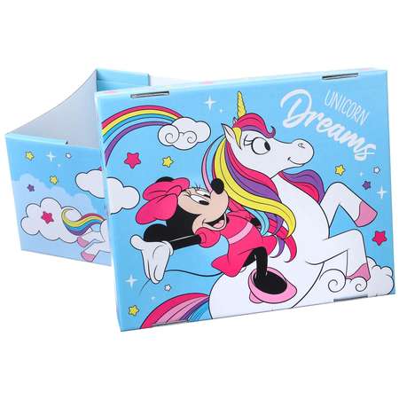 Коробка подарочная складная Disney с крышкой 31 х 25 5 х 16 «Dreams» Минни и единорог