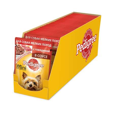 Корм для собак Pedigree для мелких пород с говядиной в соусе пауч 85г