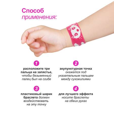 Браслет акупунктурный Travel Dream с изображением котят № 2 для девочек