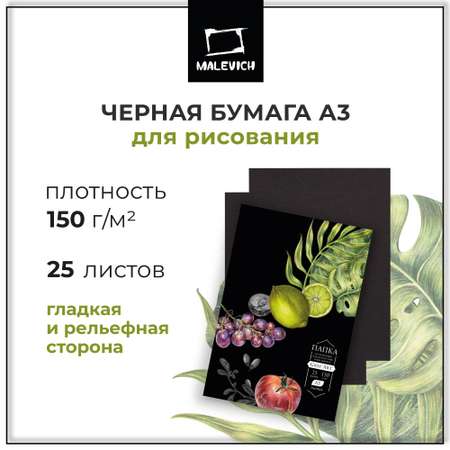 Художественная бумага, бумага для черчения Малевичъ для графики 5 лист.