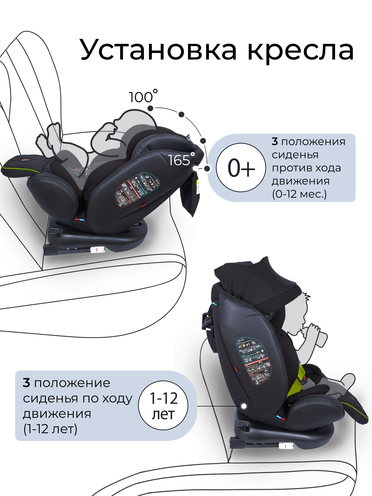 Автокресло Sweet Baby Suburban Isofix 0+/1/2/3 (0-36 кг) черный - фото 7