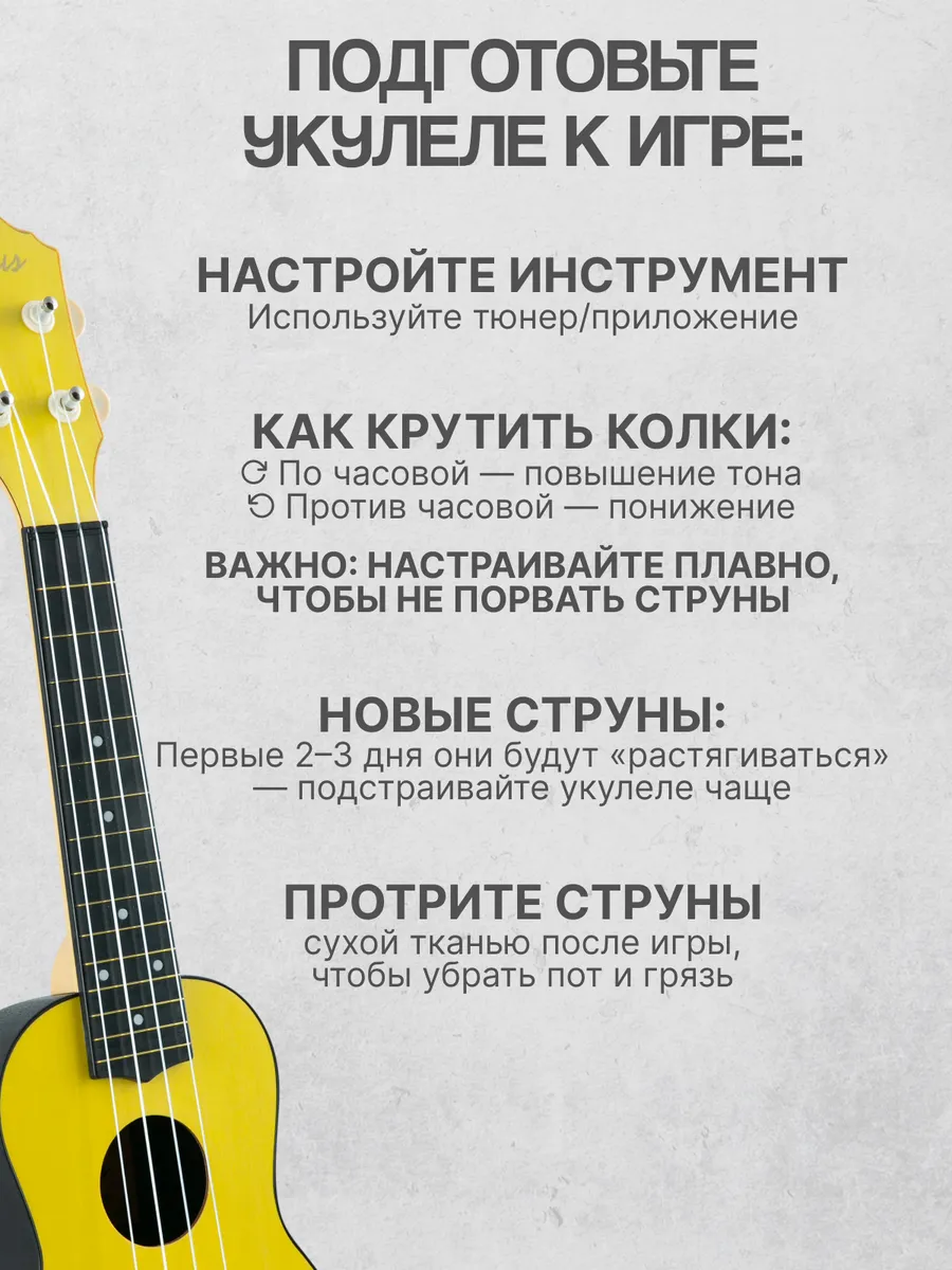 Игрушка музыкальная Terris PLUS 50 YW укулеле - фото 5