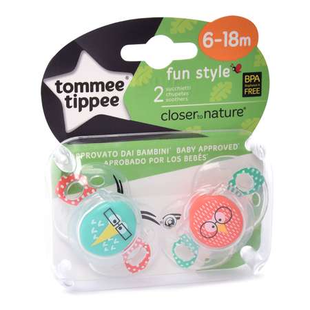 Пустышка Tommee tippee силикон от 6 мес. 2 шт.