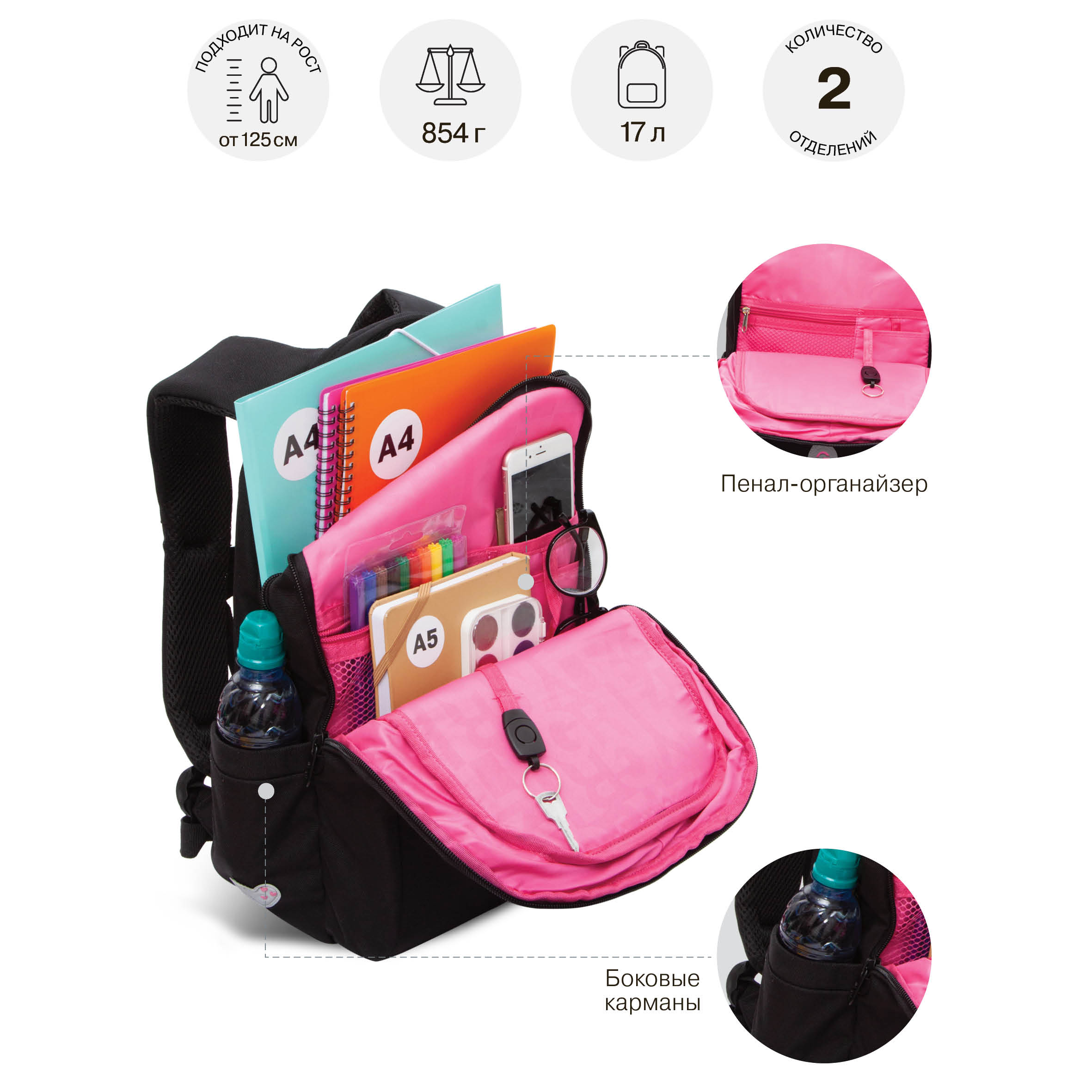 Рюкзак Grizzly для девочки - фото 7