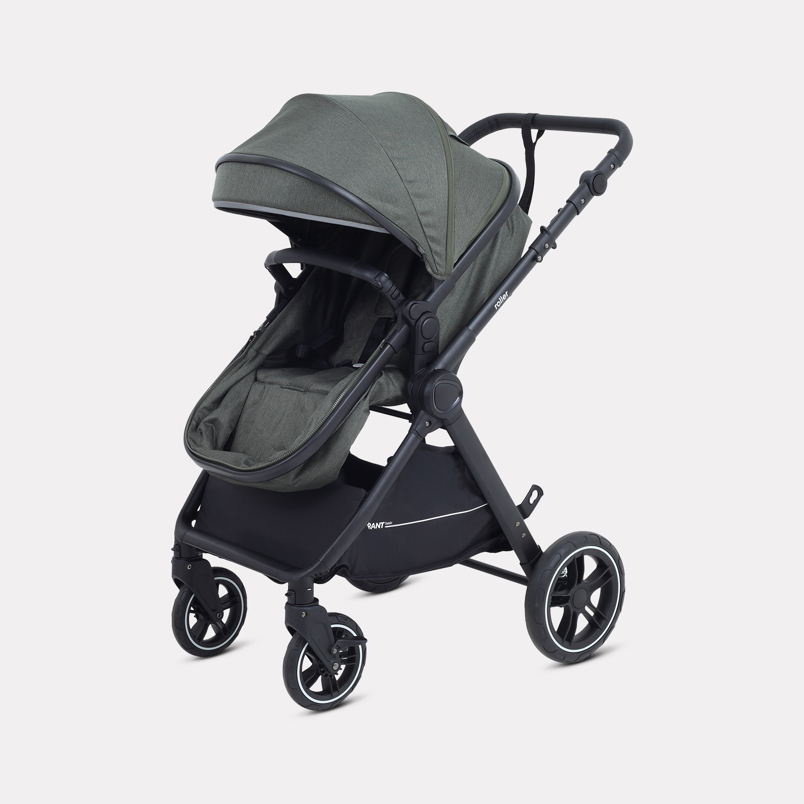 Коляска трансформер Rant Basic Roller 2в1, olive зеленый - фото 6