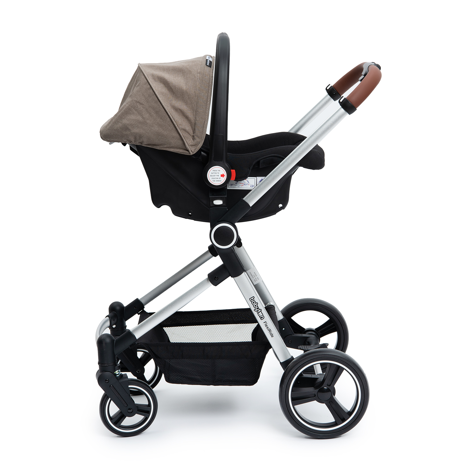 Коляска 3в1 Babyton Flexi Ride Black-Beige - фото 18
