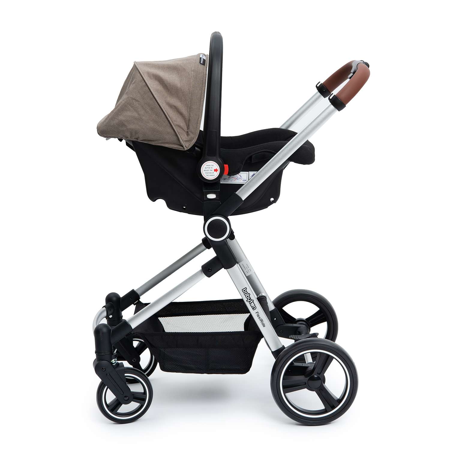 Коляска 3в1 Babyton Flexi Ride Black-Beige - фото 18