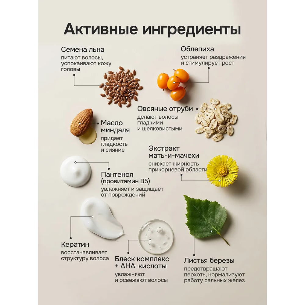 Набор для ухода за волосами Индекс Натуральности Шампунь 800 мл + Бальзам-ополаскиватель 800 мл + Спрей 5 в 1 250 мл - фото 7