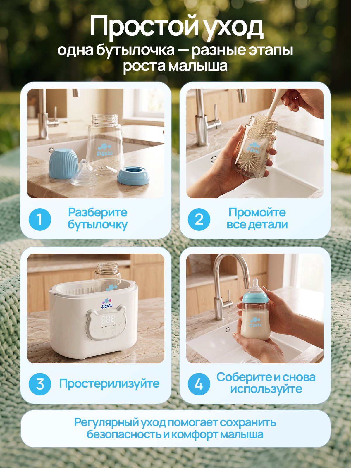 Бутылочка SISBRO 240 мл - фото 6