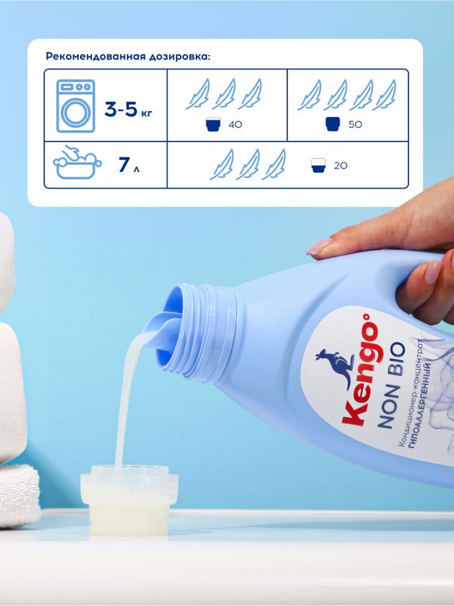 Кондиционер Kengoo Zero% NON Bio 1.5 л 1 шт. 1 упак. - фото 11