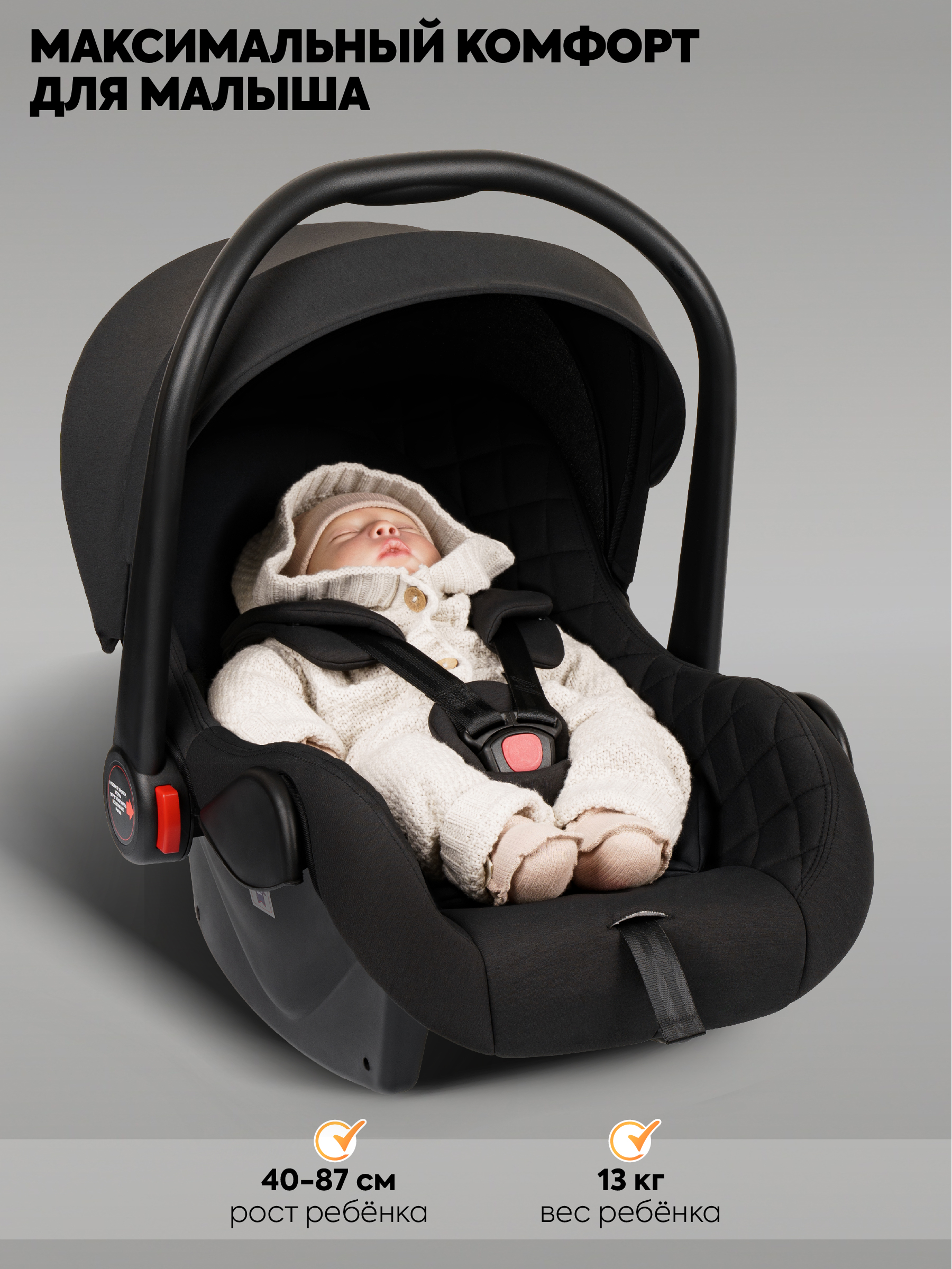 Автокресло Indigo Indigo Solo 0 (0 -13 кг) черный - фото 2