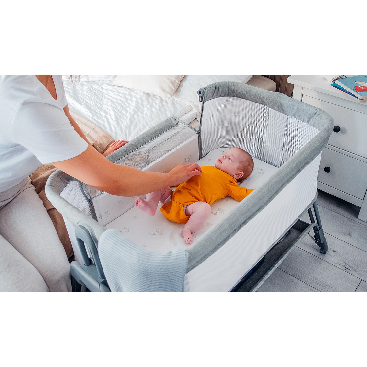 Колыбель Lionelo Luna Grey Concrete - фото 11