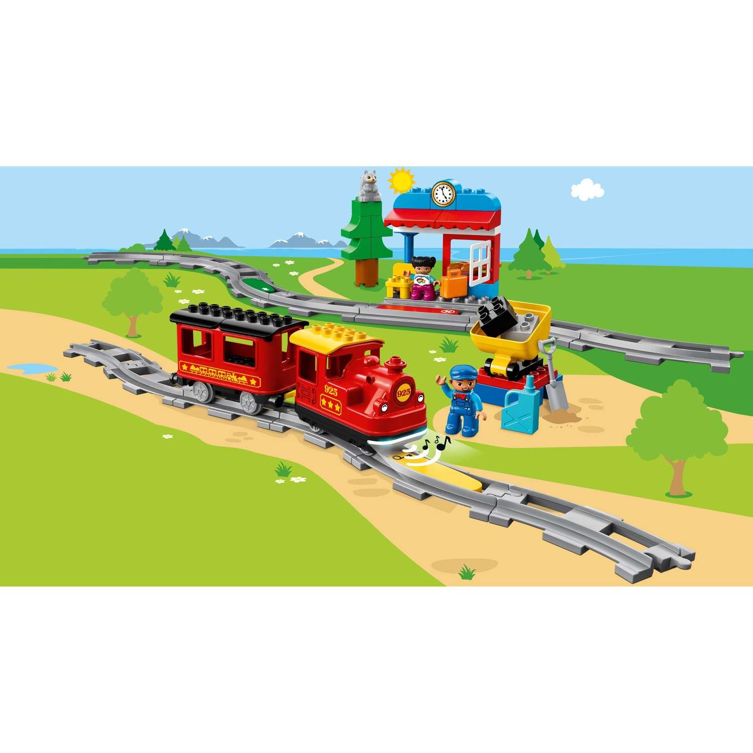 Конструктор LEGO DUPLO Town Поезд на паровой тяге блочный - фото 4