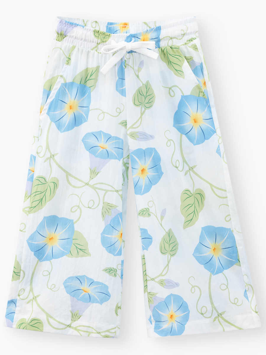 Брюки Happy Baby 88190-1-milky-blue-flowers - фото 1