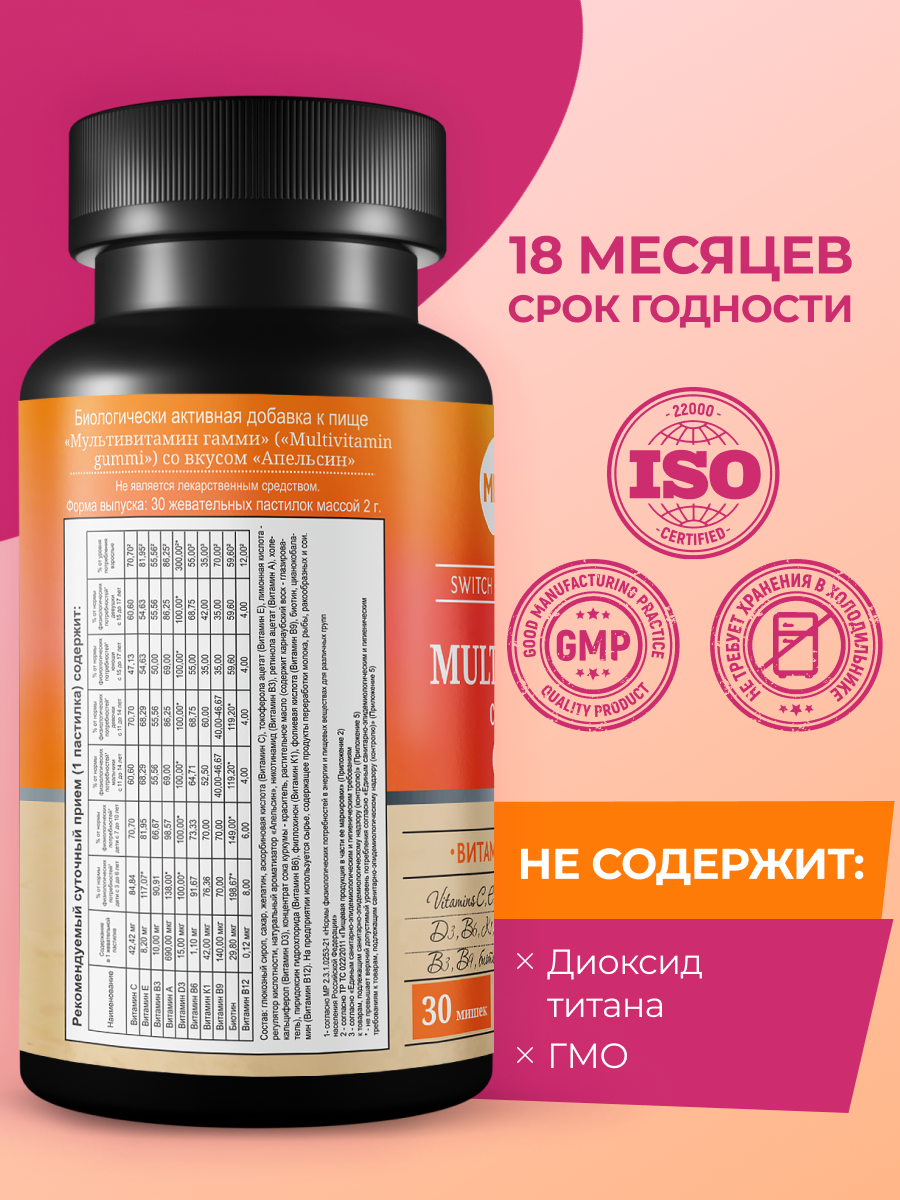Набор MedCraft Витамины для детей Витамишки Цитрат магния и Мультивитамины - фото 3