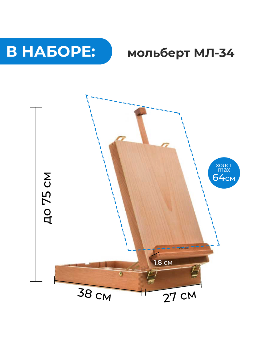 Набор для рисования Малевичъ подарочныйнабор картина маслом - фото 4